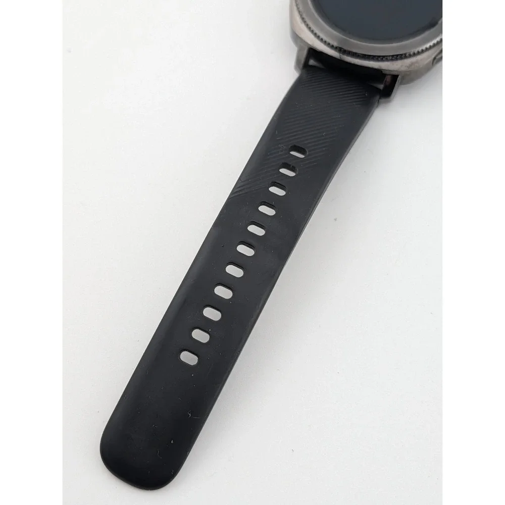 Samsung‎ Smart Watch Gear Sport HR GPS - Black Silicone Band, Working